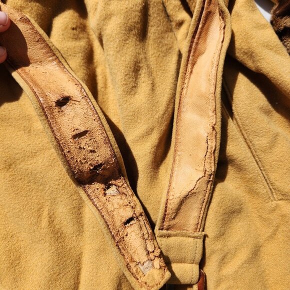 VINTAGE I. Magnin & Co. Cheetah Print Fur Mink Trench Coat Jacket Size M - Picture 8 of 16